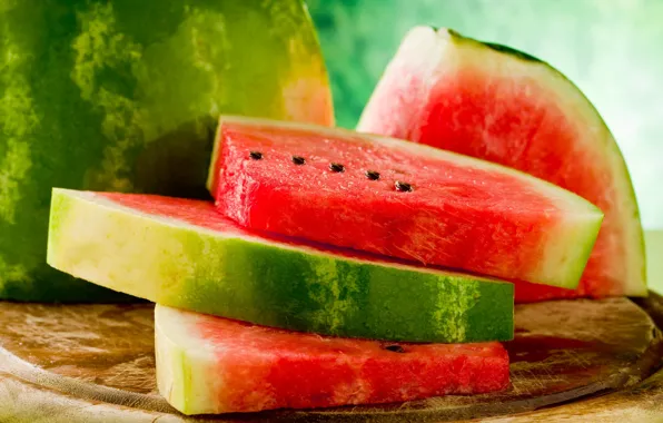 Watermelon, the flesh, slices, juicy