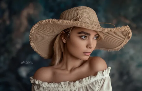 Picture look, girl, portrait, hat