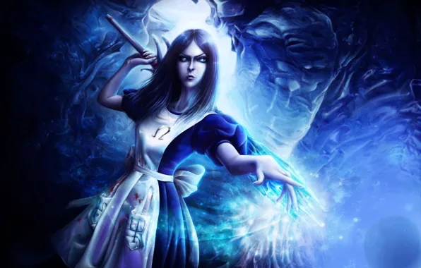 Crystal, girl, art, Alice, rod, Alice Madness Returns