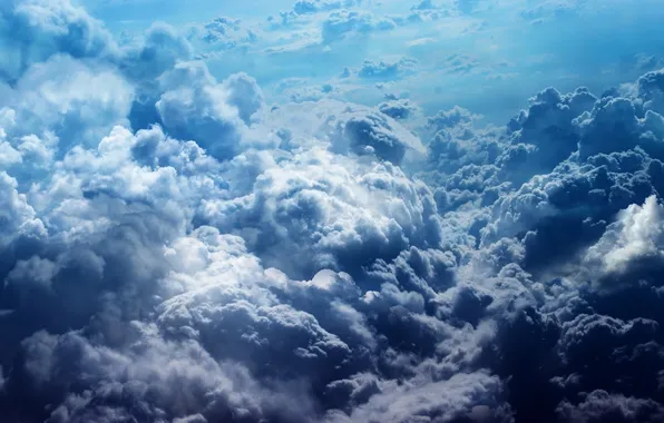 The sky, clouds, storm, obloka