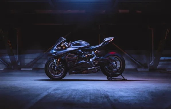 Picture Ducati, sportbike, dark background, Panigale, Panigale 1199, Ducati 1199 Panigale S