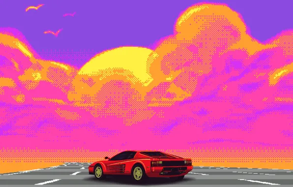 Auto, Music, Retro, Machine, Style, Ferrari, Music, Style