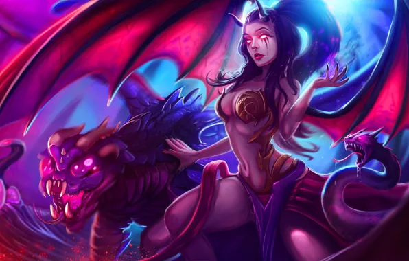 Girl, Magic, Wings, Art, Art, Fiction, League of Legends, Magic