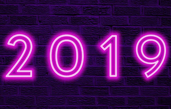 Picture background, figures, New year, 2019