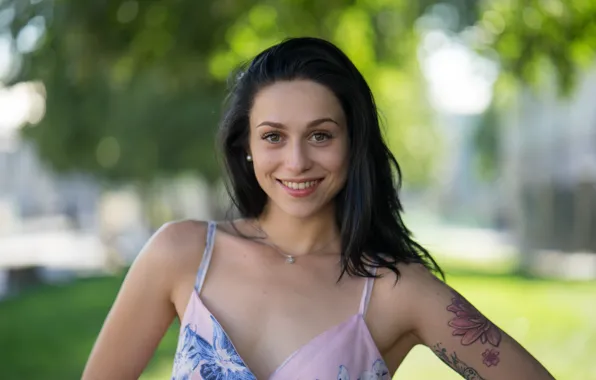 Girl, face, smile, Sara