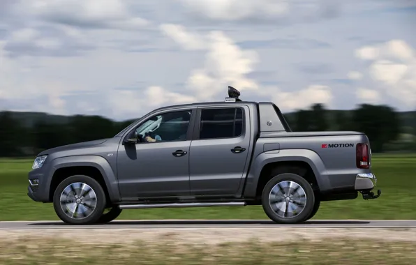 Picture Volkswagen, pickup, Amarok, in profile, Double Cab, 2016, Aventura