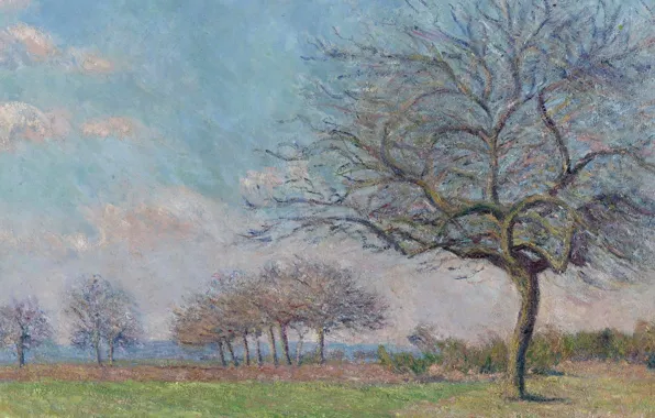 Trees, landscape, picture, impressionism, Giverny, Blanche Monet, Blanche Hoschede-Monet