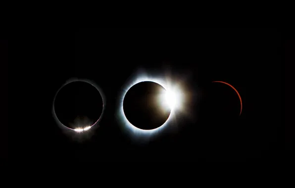 Picture solar Eclipse, the sequence, August 21, 2017.