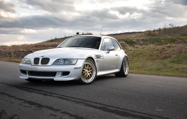 BMW, with, Gold, Lips, Silver, CCW, Polished, LM20
