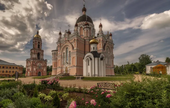 Landscape, the city, temple, the monastery, Elena Guseva, Vyshny Volochek