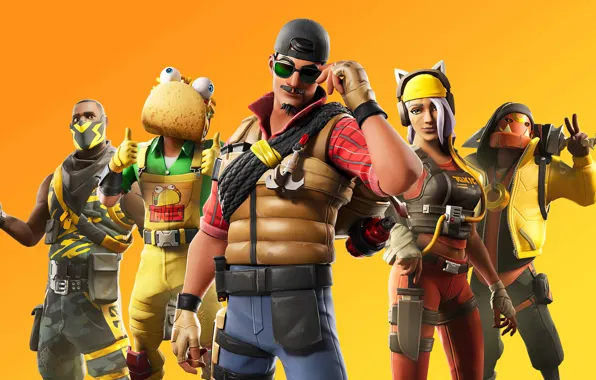Picture background, characters, Fortnite