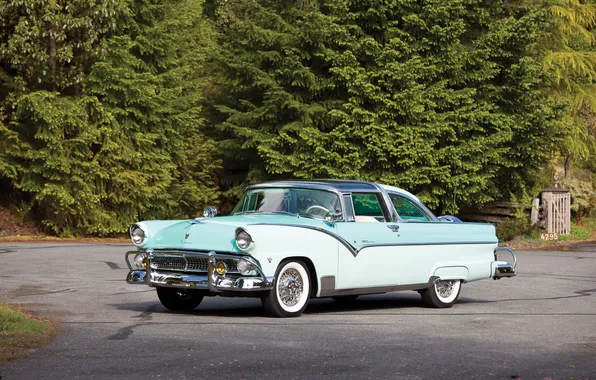 Ford, exterior, retro cars, 1955, Fairlane, Crown, Victoria, Skyliner