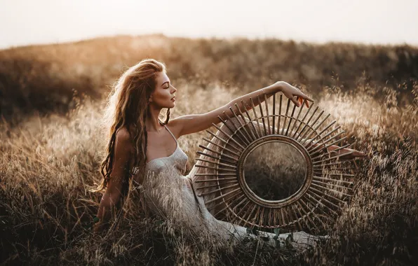 Picture girl, mirror, Asya Molochkova, Ler Lee
