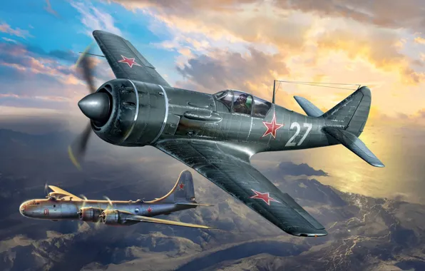 USSR, La-11, Piston fighter, Combat aircraft