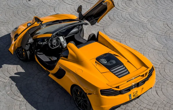 McLaren, supercar, Spyder, MP4-12C, open doors, McLaren, door "butterfly wings"