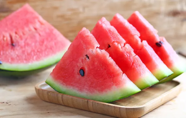 Watermelon, the flesh, slices