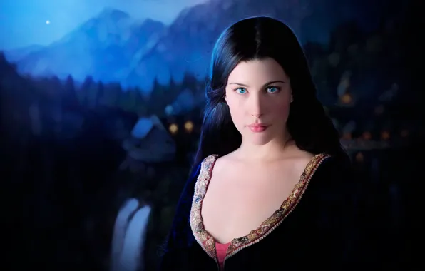 Girl, night, elf, The Lord of the Rings, Arwen, Liv Tyler