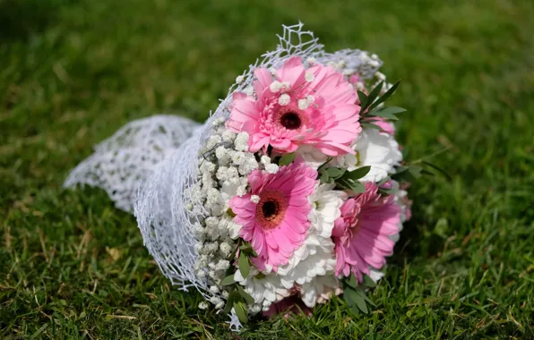 Picture flowers, chamomile, bouquet, gerbera