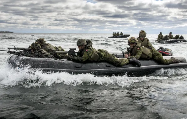 Army, soldiers, landing