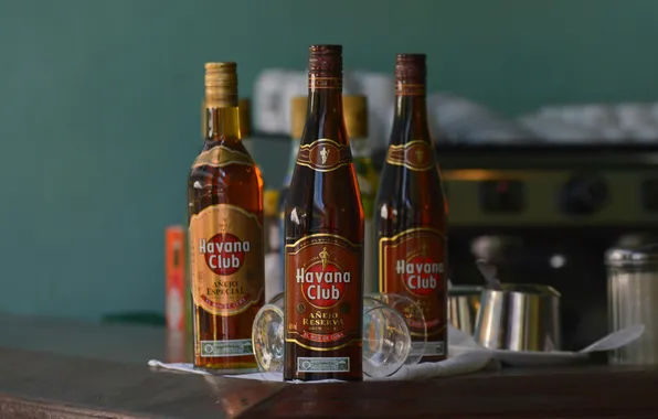 Bottle, rum, Havana Club