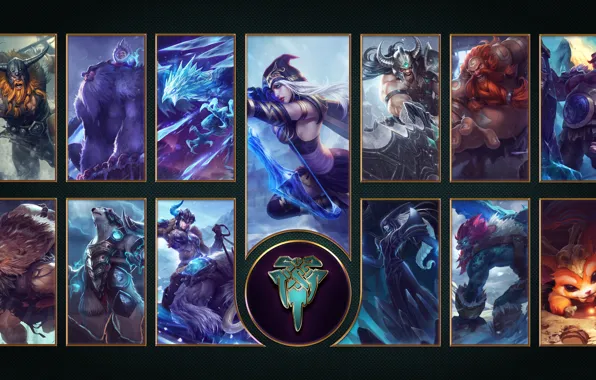 Wallpaper, logo, game, bear, blizzard, snow, League of Legends, LOL