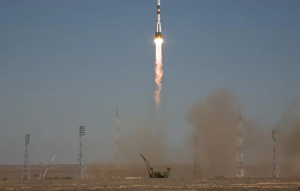 Rocket, start, Soyuz TMA-16
