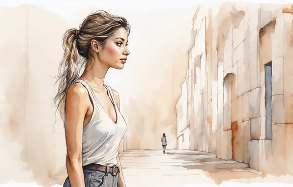 Picture girl, Mike, AI art