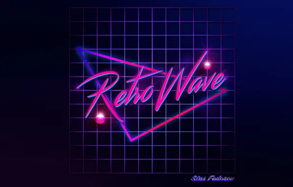 Music, Neon, Mesh, Background, Synthpop, Darkwave, Synth, Retrowave