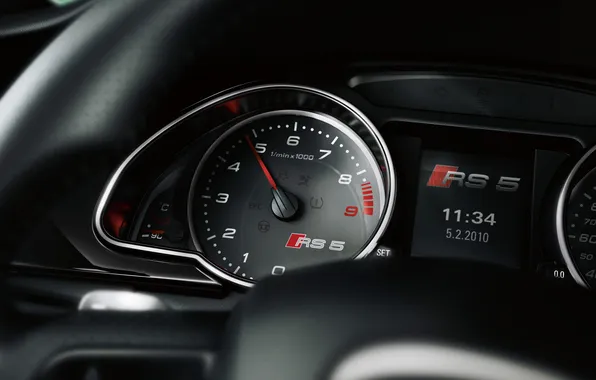Audi, speedometer, devices, RS5