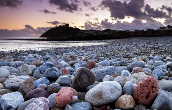 Picture landscape, stones, shore