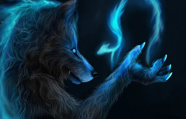 Picture fantasy, magic, wolf, werewolf