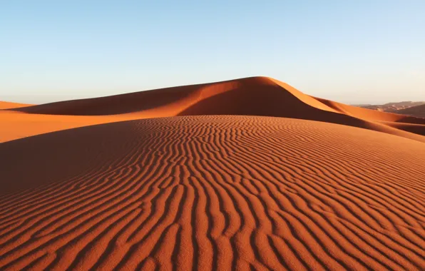 Sand, summer, the sky, desert, heat, desert summer