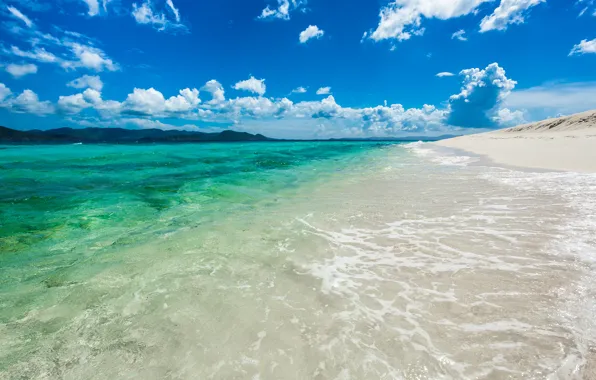 Picture summer, the ocean, polar, British Virgin Islands, Sandy Cay Island