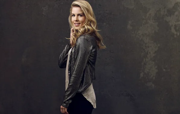 Picture girl, smile, background, actress, blonde, the series, Arrow, Arrow