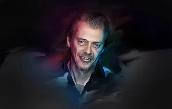 Picture look, art, actor, blue-eyed, Steve Buscemi