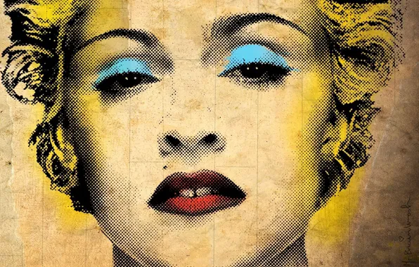 Picture face, style, singer, Madonna, texture, aging