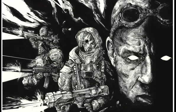 Picture glasses, black and white, Riddick