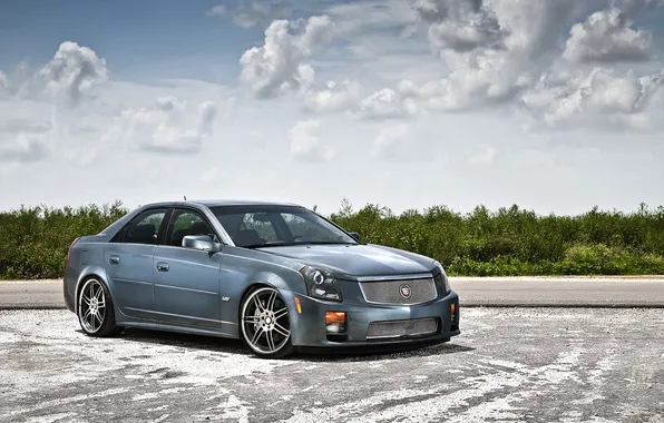 Picture the sky, asphalt, clouds, Cadillac, CTS, Cadillac