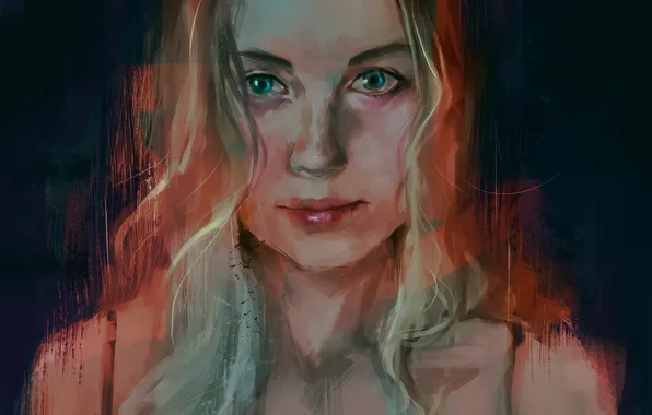 Girl, portrait, from panda, by panda