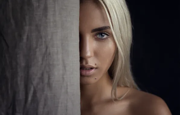 Look, girl, portrait, blonde, Alina, Eugene Sibirev