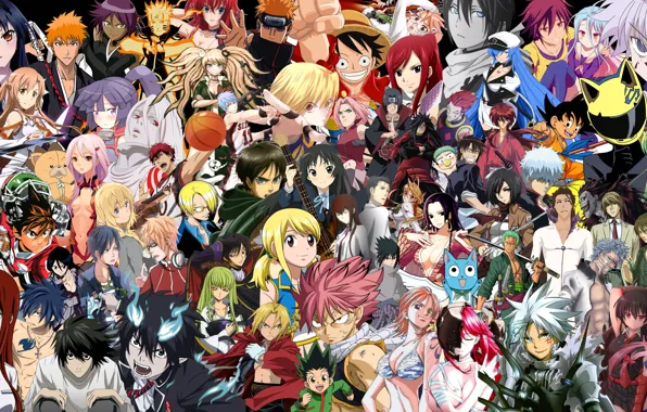 Fullmetal Alchemist, Naruto, Bleach, One piece, Fairy tail, Blue exorcist