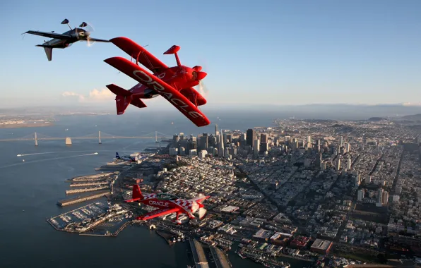 Aircraft, aerobatics, San-Francisco, Team-Oracle