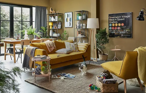 Stylish, interior, living room, cozy, dining room, by John Lewis & Partners, family campaign