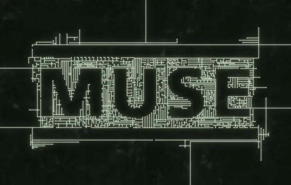 Music, logo, group, black background, Muse