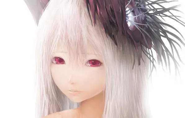 Picture eyes, girl, wire, anime, art, tyappygain