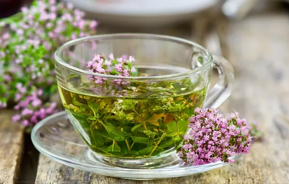 Cup, saucer, herbal tea
