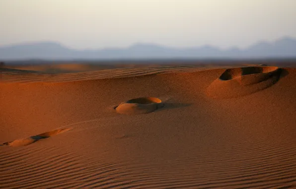 Picture sand, macro, traces, photo, the wind, hills, desert, landscapes