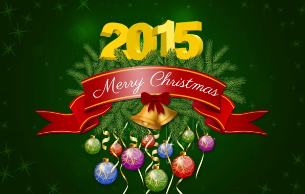 Picture Happy New Year, Christmas, Green, New Year, December, Merry Christmas, Holiday, 2015