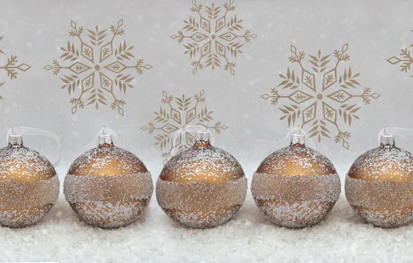 Balls, snowflakes, holiday, Christmas, New year, Christmas decorations, new year decorations