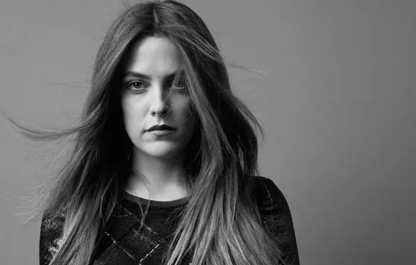 Picture photo, model, portrait, actress, black and white, Madame Figaro, Riley Keogh, Riley Keough
